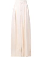 Chloé High Waisted Palazzo Pants, Women's, Size: 34, Nude/neutrals, Viscose/linen/flax