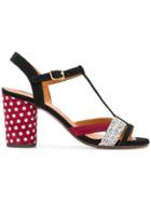 Chie Mihara Colour-block Open-toe Sandals - Black