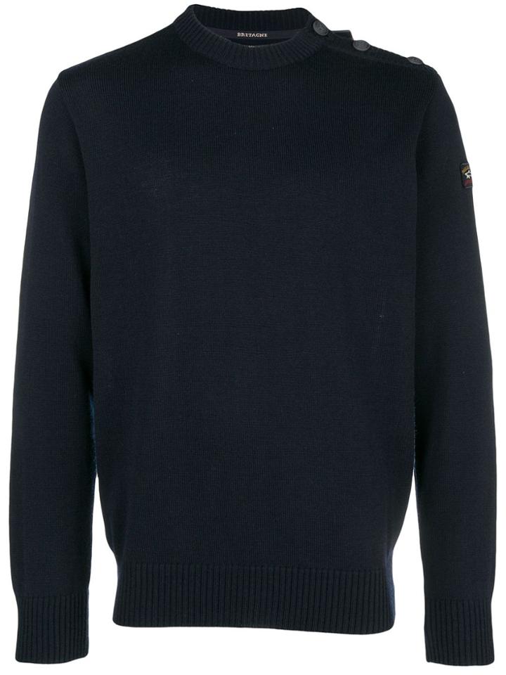 Paul & Shark Button Detail Jumper - Blue