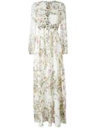 Giambattista Valli Floral Print Gown, Women's, Size: 42, Nude/neutrals, Silk/polyamide