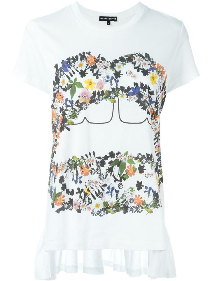 Markus Lupfer Floral Lips Top