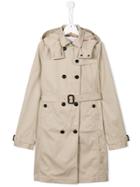 Burberry Kids Double Breasted Trench Coat - Neutrals