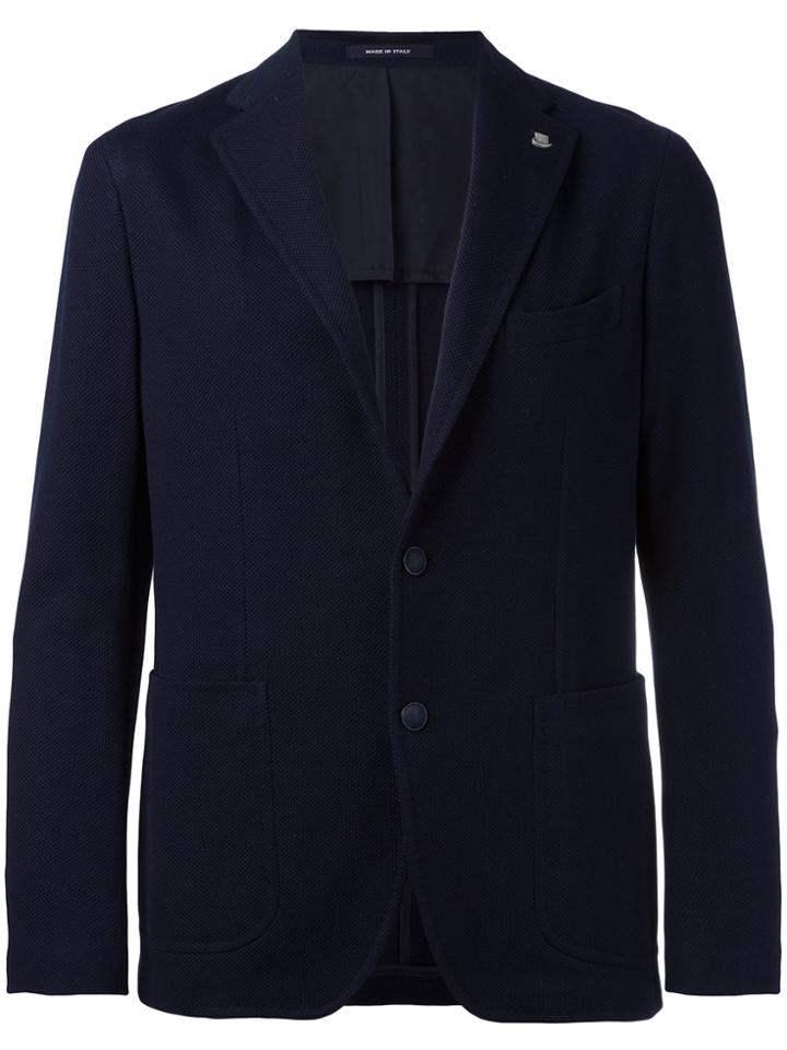 Tagliatore Waffle Texture Blazer - Blue