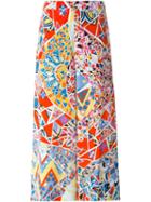 Emilio Pucci Printed Wide Leg Trousers, Women's, Size: 40, Red, Silk