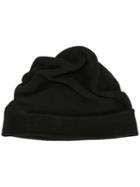 Le Chapeau Folded Beanie, Women's, Black, Wool