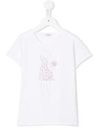 Il Gufo Girl Print T-shirt, Size: 4 Yrs, White