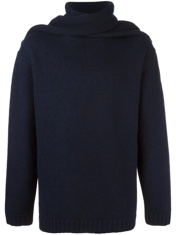Golden Goose Deluxe Brand 'gavin' Scarf Jumper - Blue
