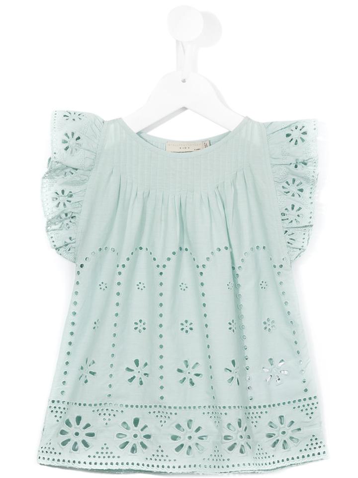 Stella Mccartney Kids Embroidered Blouse, Girl's, Size: 10 Yrs, Green
