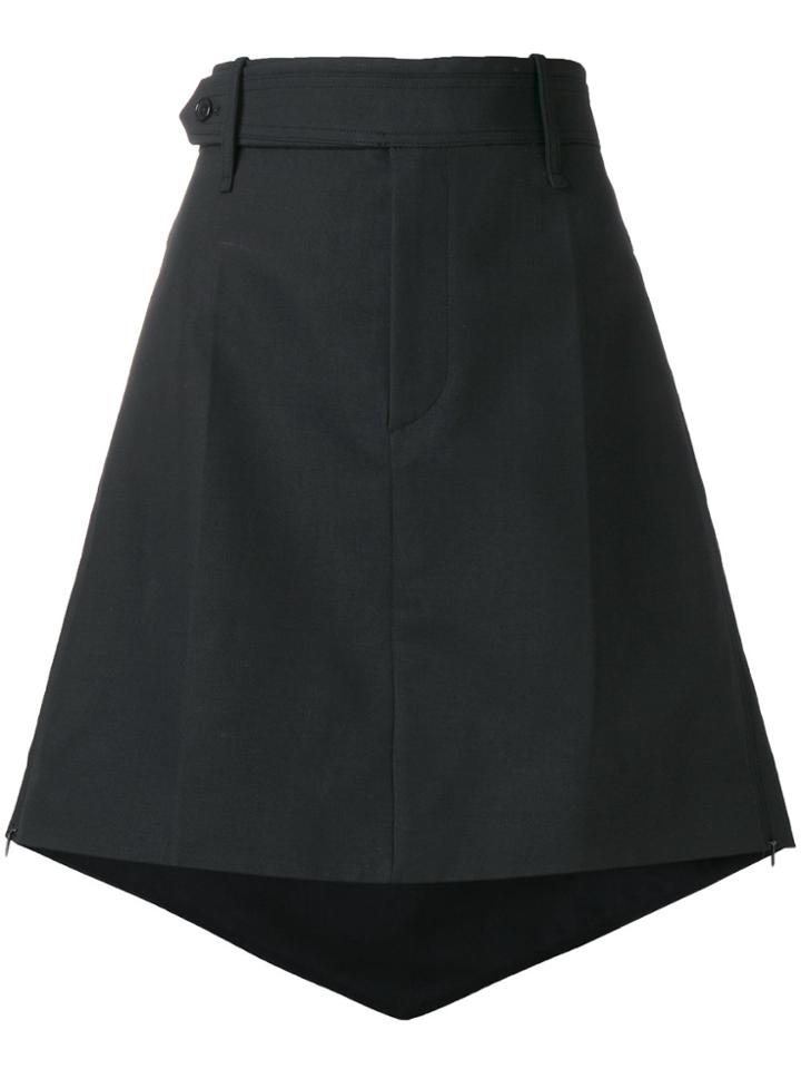 Joseph Angled Hem A-line Skirt - Black