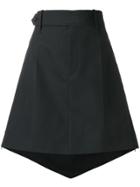 Joseph Angled Hem A-line Skirt - Black