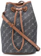 Stella Mccartney Mini Monogram Bucket Bag - Blue