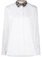 Paul Smith Leopard-print Collar Shirt - White