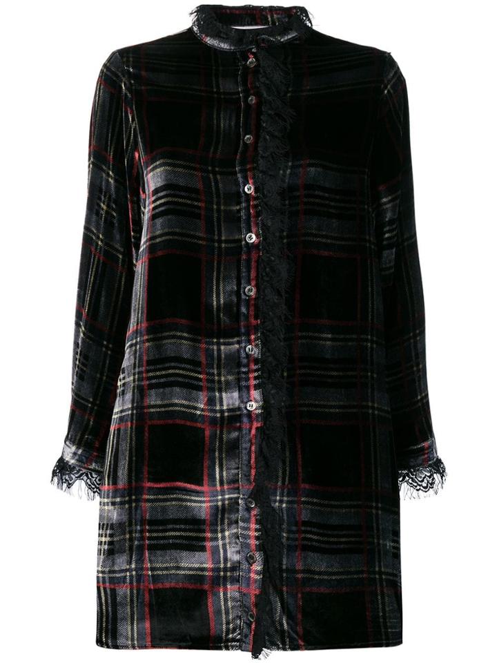 Maison Père Tartan Shirt Dress - Grey