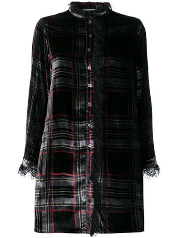 Maison Père Tartan Shirt Dress - Grey