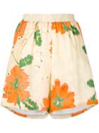 Roseanna - Floral Printed Shorts - Women - Silk/cotton - 34, Yellow/orange, Silk/cotton