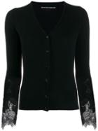 Ermanno Scervino Lace Sleeve Cardigan - Black