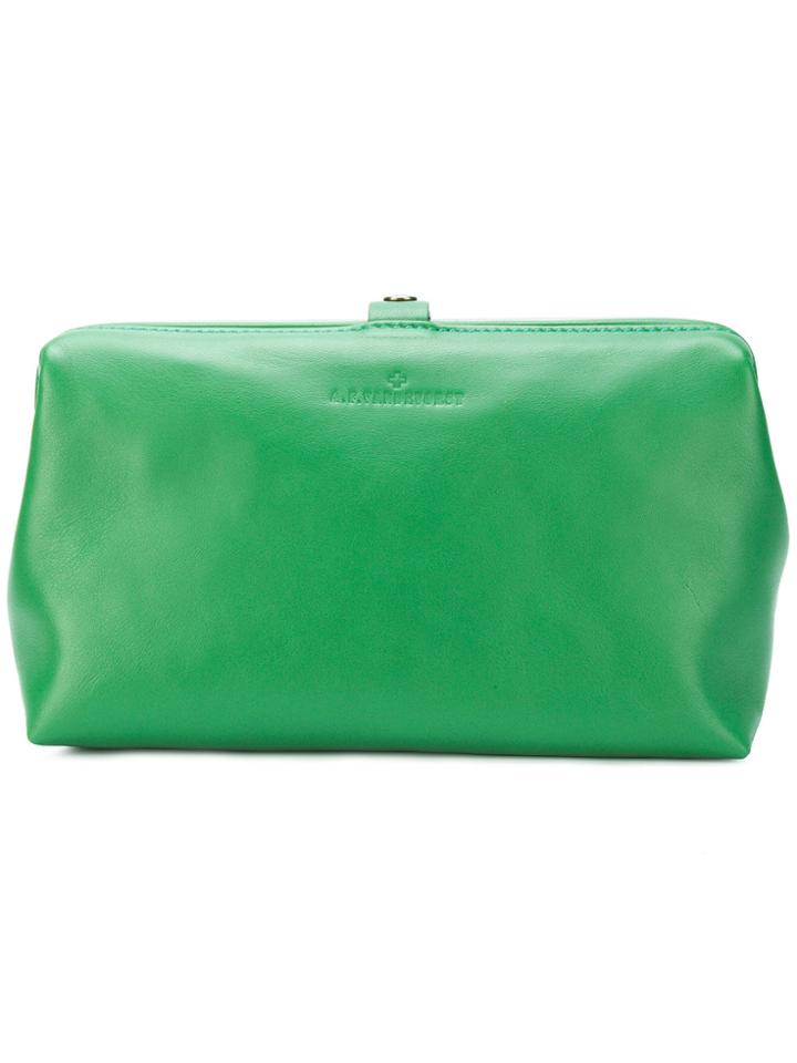 A.f.vandevorst Brand Embossed Makeup Bag - Green