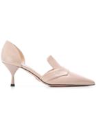 Prada Leather Pointy Toe Pumps - Pink
