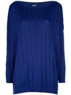 Romeo Gigli Vintage Cable Knit Sweater - Blue