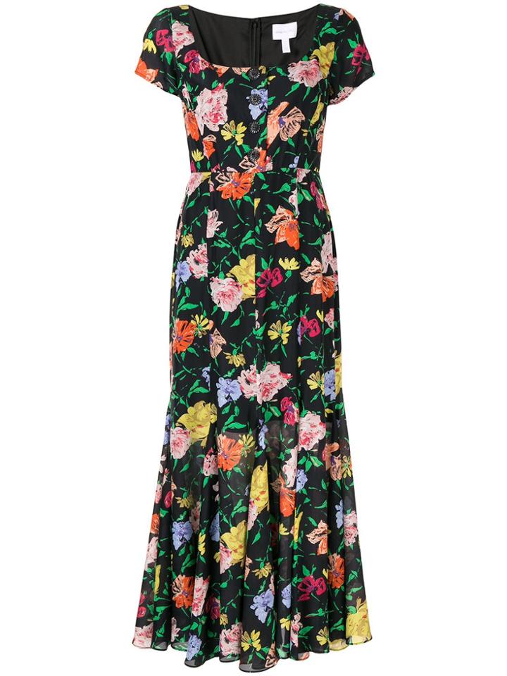 Alice Mccall Floral Picasso Midi Dress - Black
