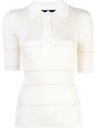 Proenza Schouler Silk Cashmere Knit Polo - White