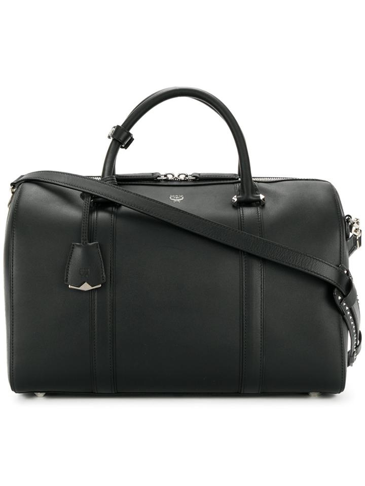 Mcm Large Logo Stamp Tote - Black
