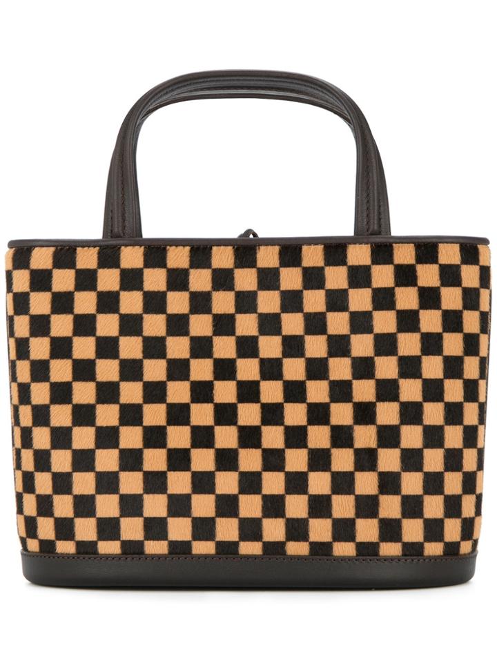 Louis Vuitton Vintage Impala Damier Fur Mini Tote Bag - Black