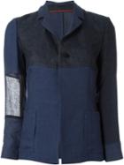 Daniela Gregis Tonal Patchwork Lightweight Single-breasted Blazer