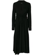 Plein Sud Empire Line Draped Dress - Black