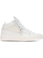Giuseppe Zanotti Design Kriss Hi-top Sneakers, Men's, Size: 43, White, Leather/cotton/rubber