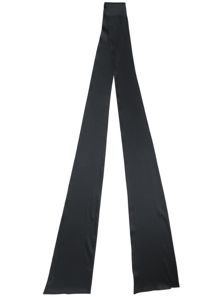 Styland Skinny Bow Scarf - Black