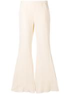 Rosetta Getty Textured Flared Trousers - Nude & Neutrals
