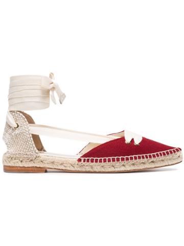 Castañer X Manolo Blahnik Red Espadrilles