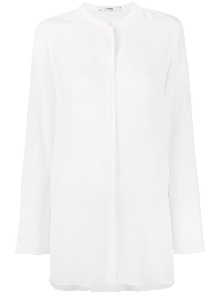 Dorothee Schumacher - Tie Neck Blouse - Women - Silk - 6, White, Silk