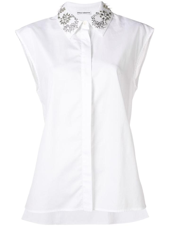Paco Rabanne Crystal Embellished Shirt - White