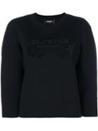 Dsquared2 - Embroidered Sweatshirt - Women - Polyurethane/viscose - S, Black, Polyurethane/viscose
