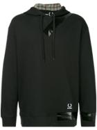 Raf Simons X Fred Perry Contrasting Panel Hoodie - Black