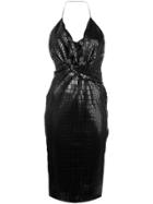 Tom Ford Croc Front Knot Dress - Black