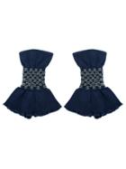 Andrea Bogosian Knitted Cuffs - Blue