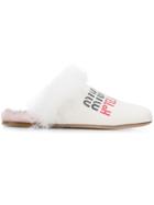 Miu Miu Hotel Regina Mules - White
