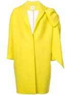 Delpozo Bow-embellished Cocoon Coat - Yellow