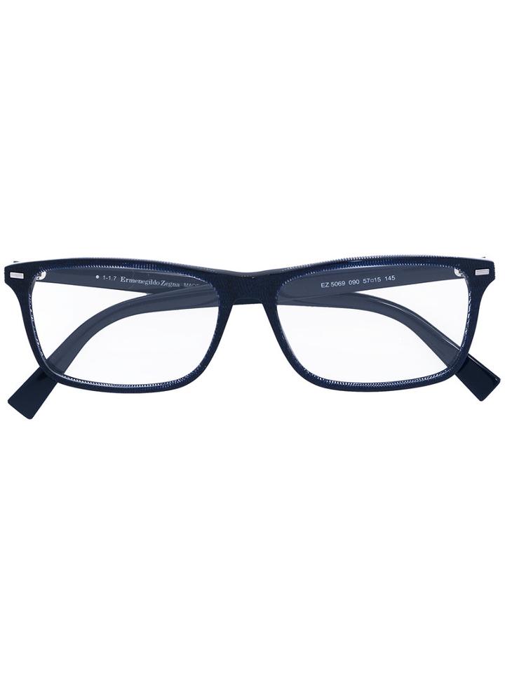 Ermenegildo Zegna - Classic Square Glasses - Men - Acetate - 57, Blue, Acetate