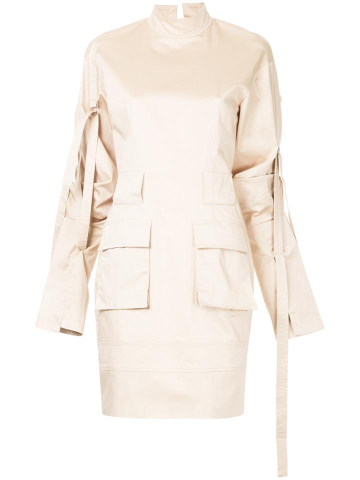 Anne Sofie Madsen Longsleeved Double Pocket Dress - Brown