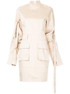 Anne Sofie Madsen Longsleeved Double Pocket Dress - Brown