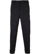 Neil Barrett Patterned Camouflage Trousers, Men's, Size: 48, Blue, Polyester/spandex/elastane/wool