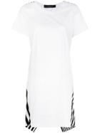 Federica Tosi Contrast Back T-shirt Dress - White