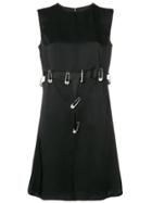 Versus Safety Pin Embellished Dress - Black
