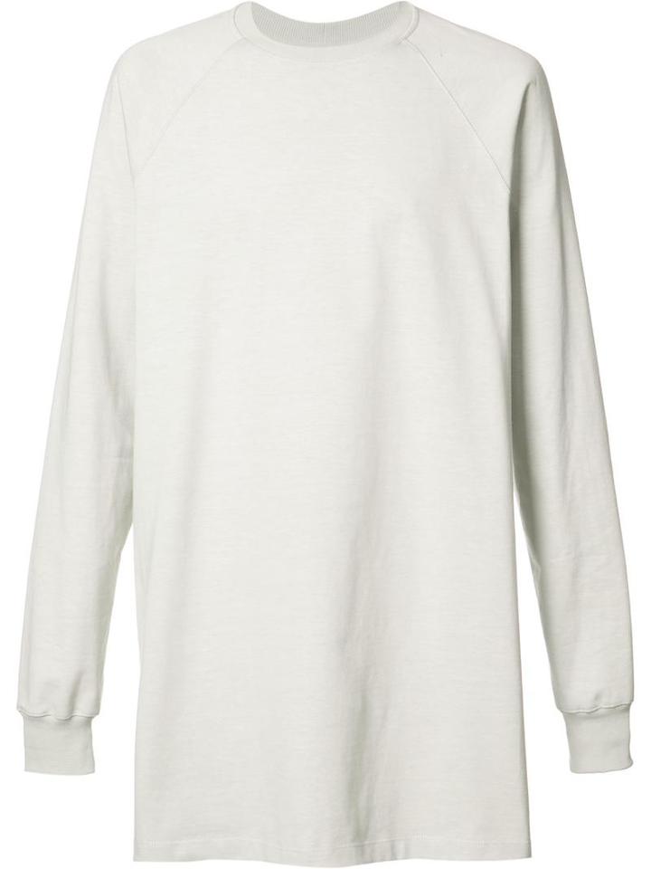 Rick Owens Oversized T-shirt, Men's, Size: Large, Grey, Cotton
