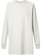Rick Owens Oversized T-shirt, Men's, Size: Large, Grey, Cotton