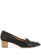 Hermès Pre-owned Perforated Logo Low-heel Pumps - Black